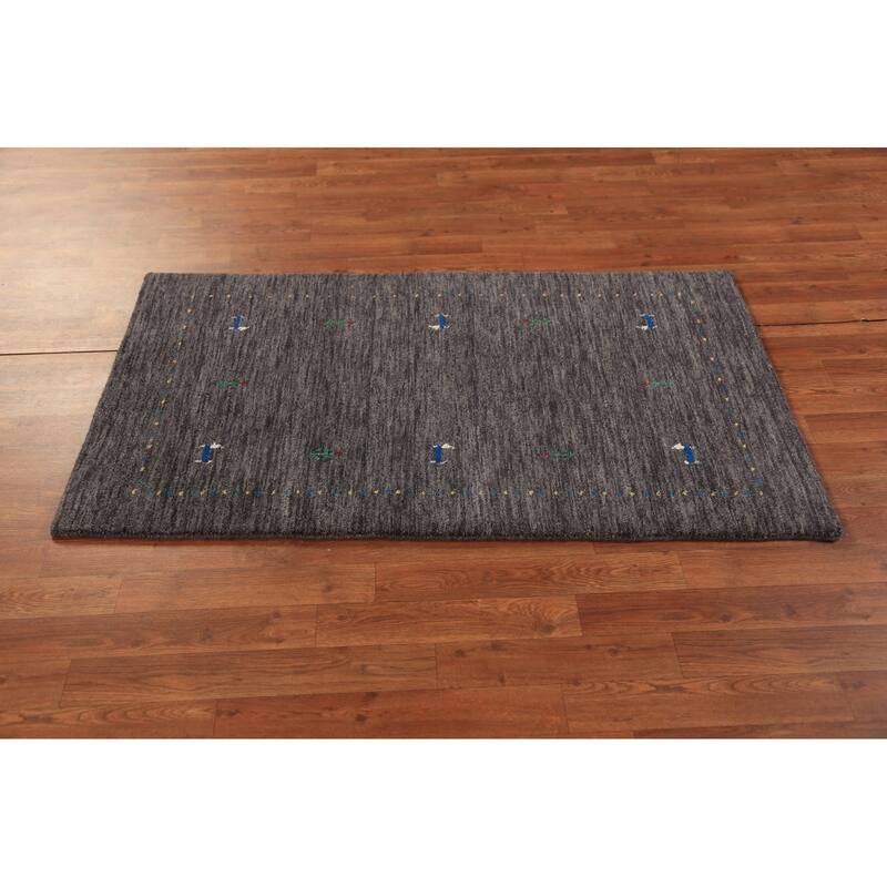 Tribal Gabbeh Oriental Foyer Rug Handmade Wool Carpet - 2'8"x 4'9"