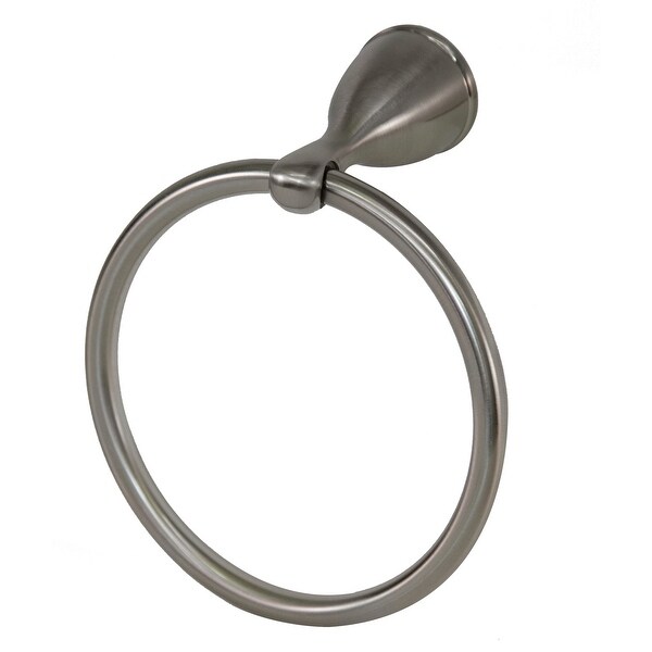 Design House 558643 Ames 6-1/10" Wall Mounted Towel Ring - Brushed Nickel