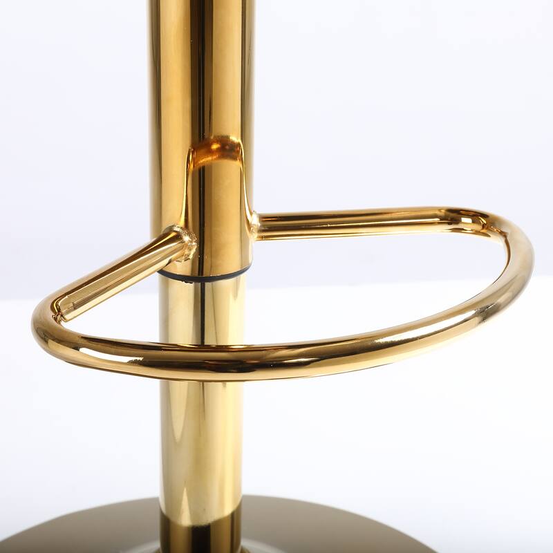 Velvet Bar Chair, 360 Degree Rotation Adjustable Counter Chair Set of 2
