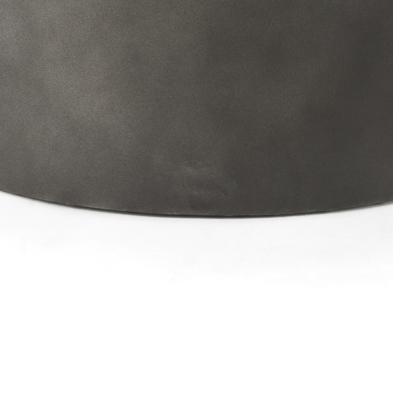 Eclipse Gunmetal Grey Drum Base w/ Medium Brown Solid Wood Top Nesting Coffee Tables (Set of 2)