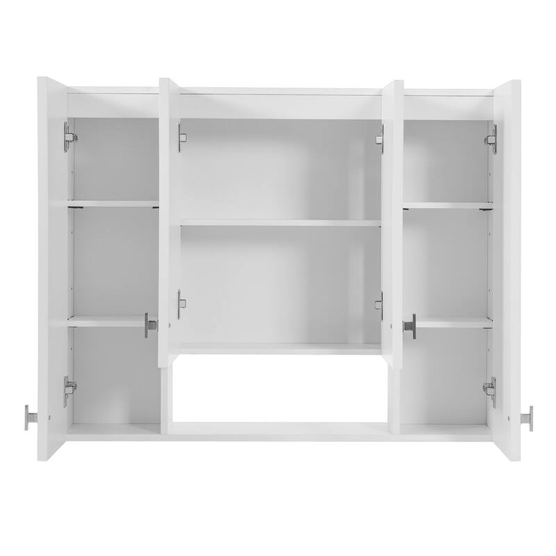 Modern Bathroom Cabinet with 5 Adjustable Shelves, Wall-Mounted Medicine Cabinet