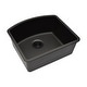 preview thumbnail 4 of 8, Lexicon Platinum 2321D Quartz Composite Single Bowl Kitchen Sink