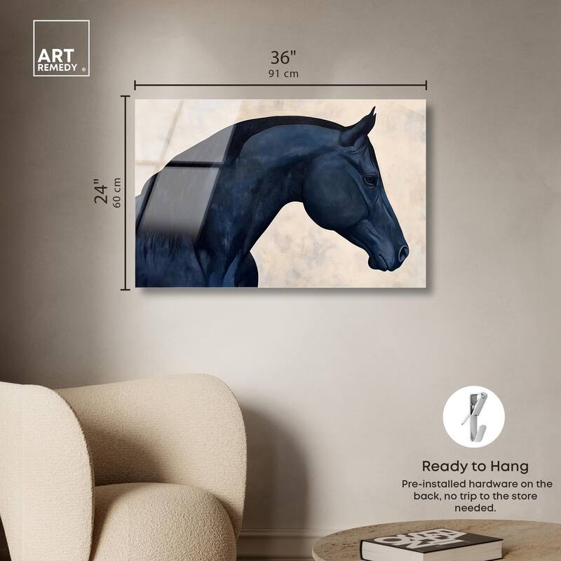 Blue Horse II Acrylic by Art Remedy, Ready to Hang
