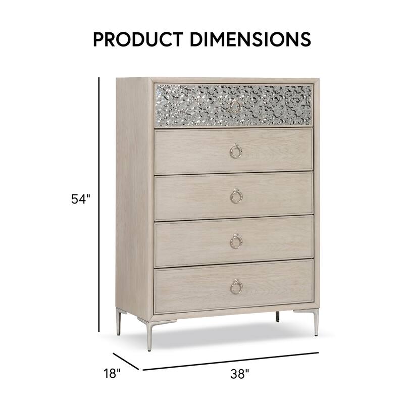 Furniture of America Fable Modern Solid Wood 5-Drawer Chest