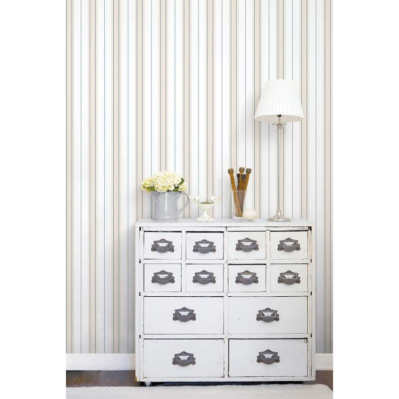 Galerie Wallcoverings Smart Stripes 2 Slim Stripe Vinyl on Non-Woven Matte Wallpaper Roll