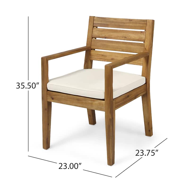 Nestor Outdoor 8-Seater Acacia Wood Expandable Dining Set by Christopher Knight Home