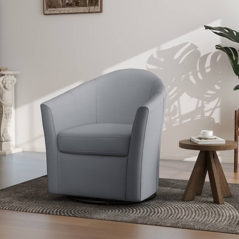 Swivel Accent Chair with Metal Base - 30.7"W x 29.9"H x 27.5"D