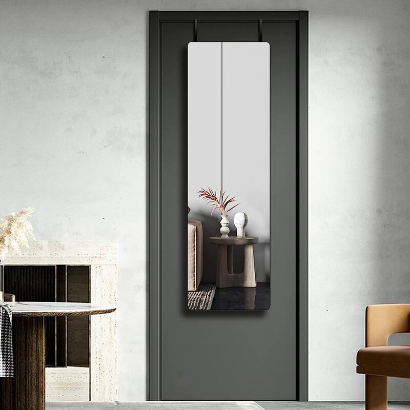 GDFStudio - Rivello Luxury Modern Full Length Door Decorative Mirror with Reinforced Hanging System & Metal Frame