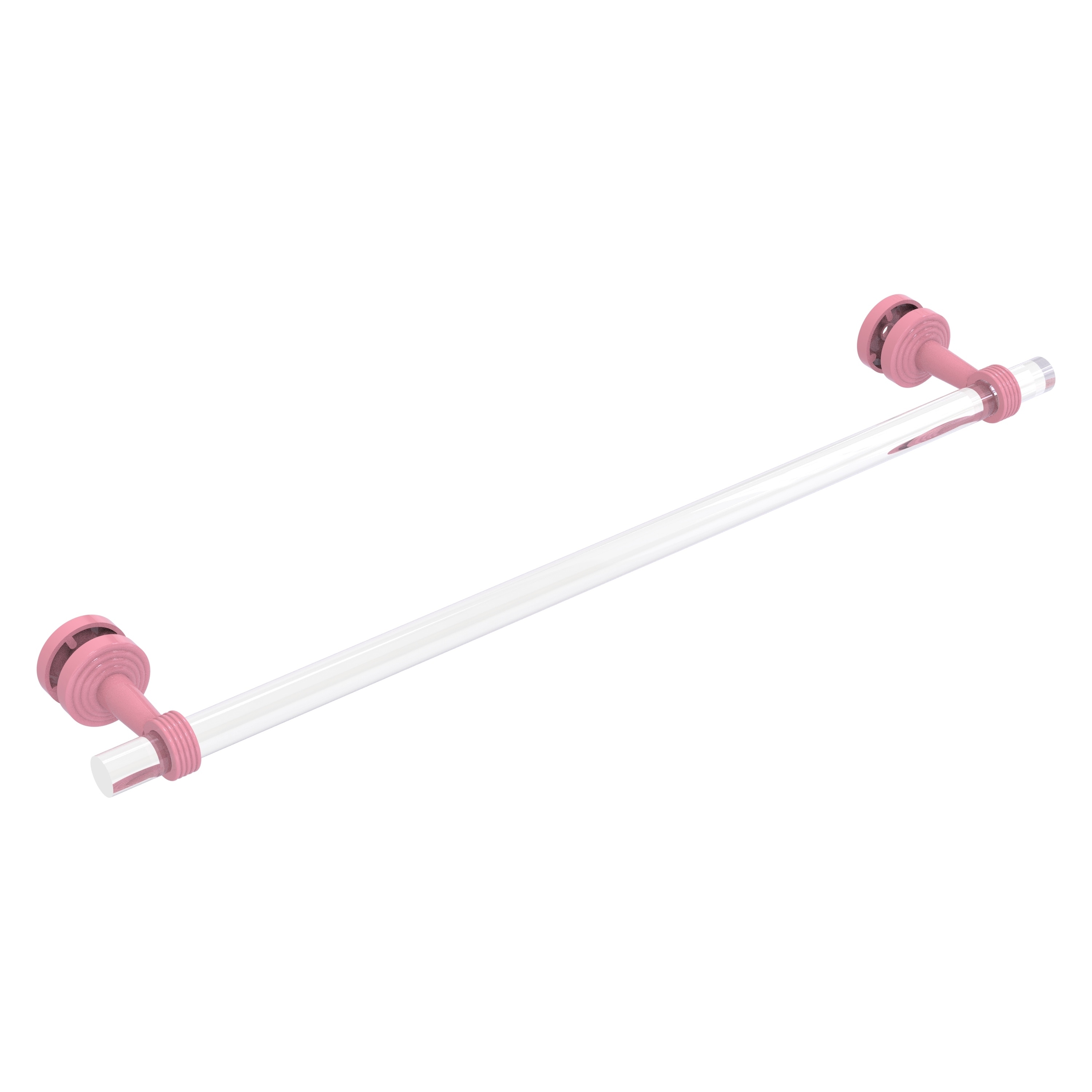 Allied Brass Pacific Beach Collection 18 Inch Shower Door Towel Bar with Grooved Accents