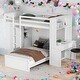preview thumbnail 2 of 54, Twin Loft Bed with Twin Stand-alone bed, Shelves,Desk,and Wardrobe