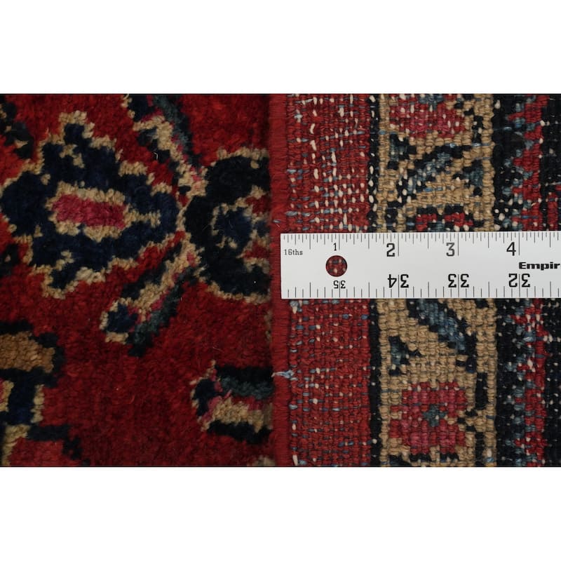 Hand Knotted Oriental 100% Wool Carpet Traditional Floral Oranges & Rust Sarouk Area Rug - 12' 1'' X 8' 9''