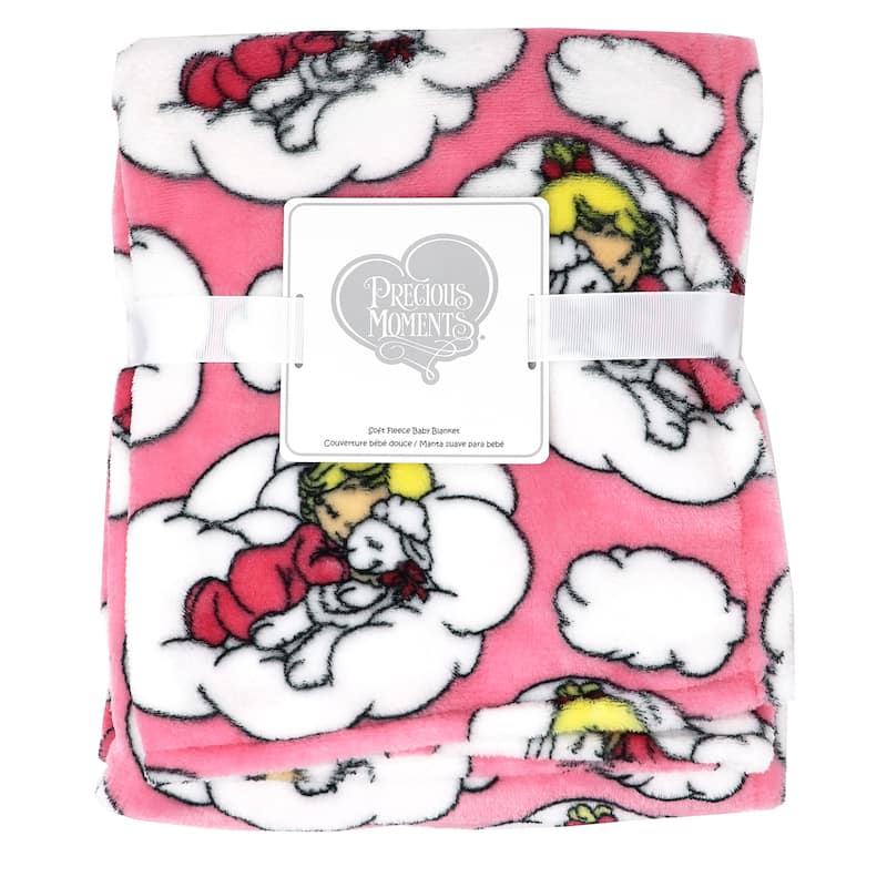 Precious Moments Coral Fleece Baby Blanket - Pink