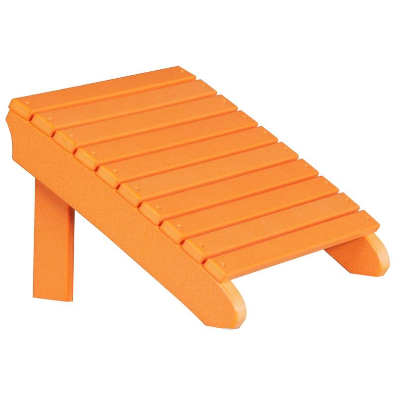 Poly Lumber Adirondack Footrest - Tangerine