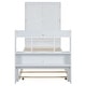preview thumbnail 4 of 32, Twin Size Platform Bed with Storage Headboard and Footboard, Pull Out Shelves and Twin Size Trundle, Gray