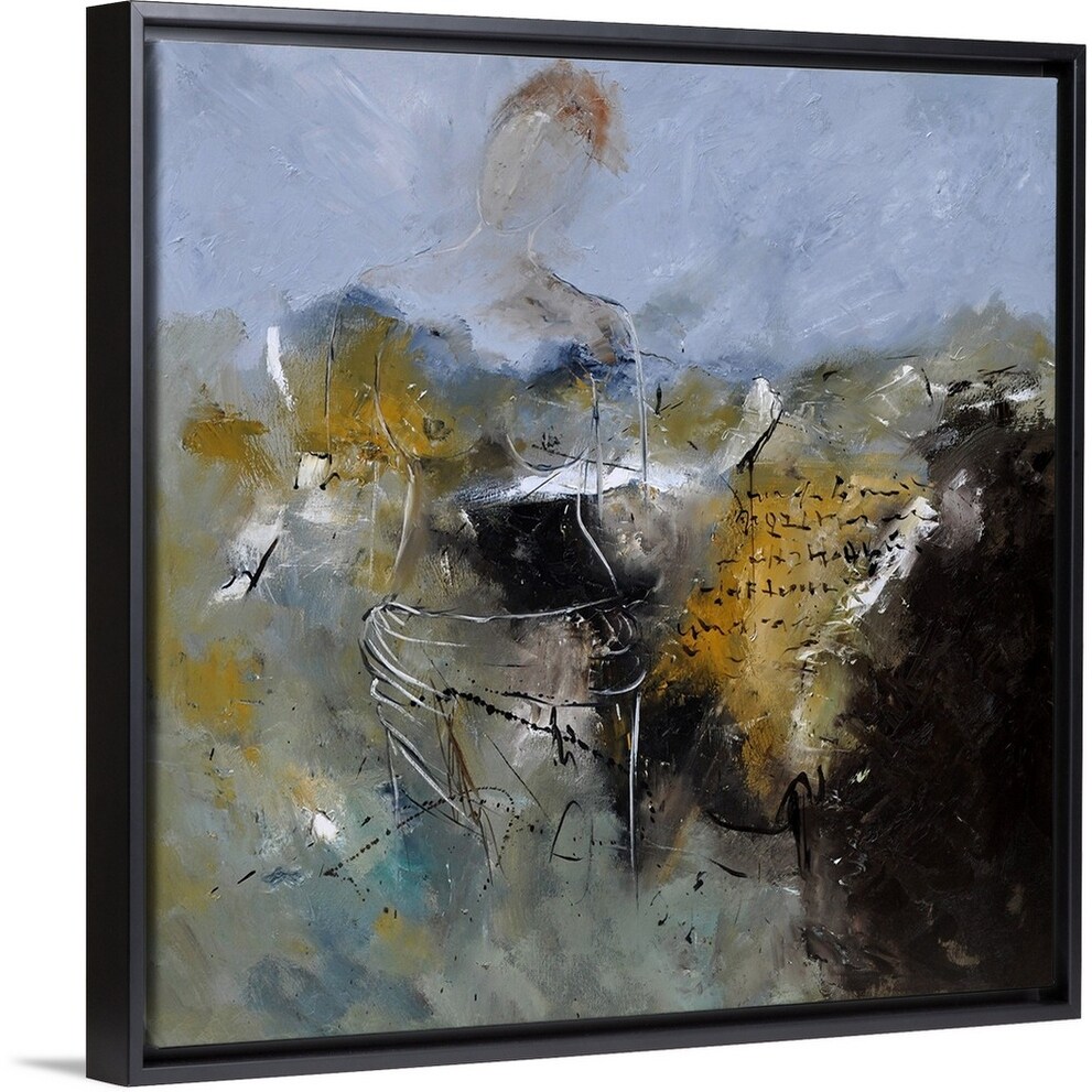 Shop Abstract 8821502 Black Float Frame Canvas Art Overstock