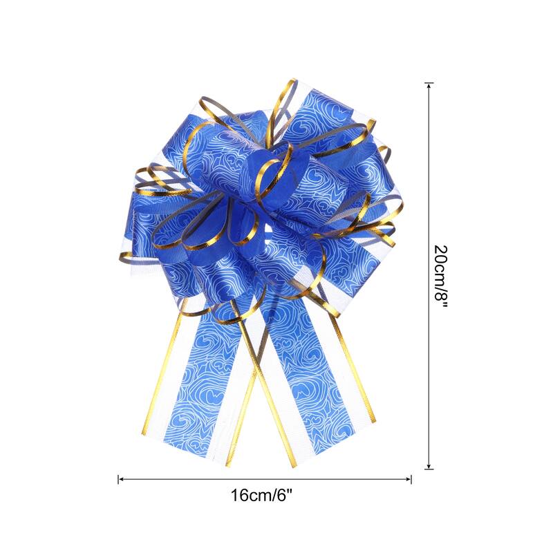 20pcs Large Pull Bow Gift Wrapping Bows Ribbon Organza for Wedding - Dark Blue - 6 Inch