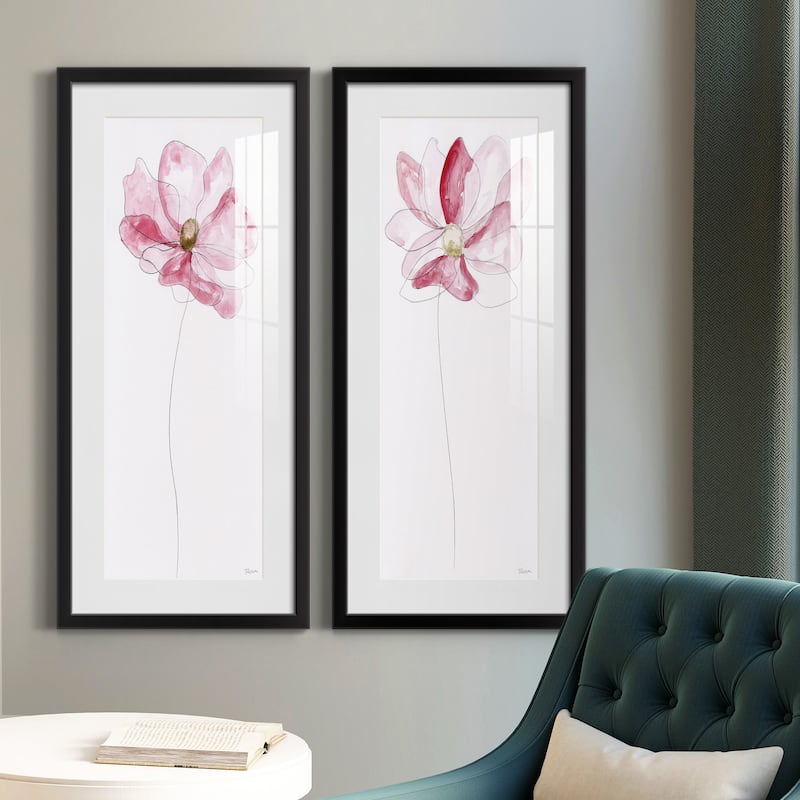 Sketchy Floral I-Premium Gallery Framed Print - Ready to Hang