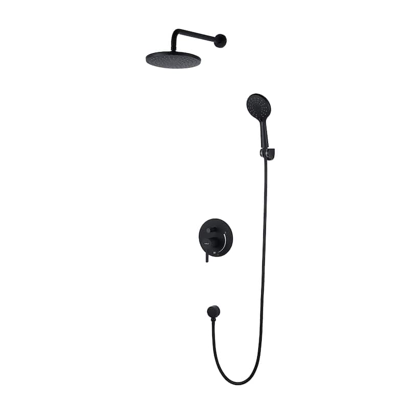 Matte Black Round 2.5 GPM High Pressure Shower System