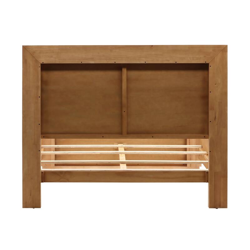 Alpine Rubberwood Platform Bed, Natural