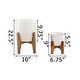 preview thumbnail 2 of 3, Mid-Century 10" & 6.6" Cathedral Ceramic planter on Stand ， SET OF 2