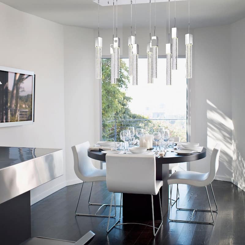 Rectangular Crystal Chandelier // XL 10 Light with Smart Dimmer Included