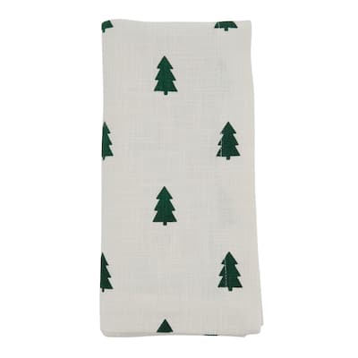 Holiday Table Napkins With Christmas Tree Design (Set of 4)