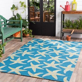 Overstockhand Hooked Mia Starfish Indoor Outdoor Area Rug 8 X 10 Blue Dailymail