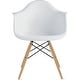 preview thumbnail 1 of 16, Modern Plastic Dining Room Chair with Eiffel Dowel Legs White