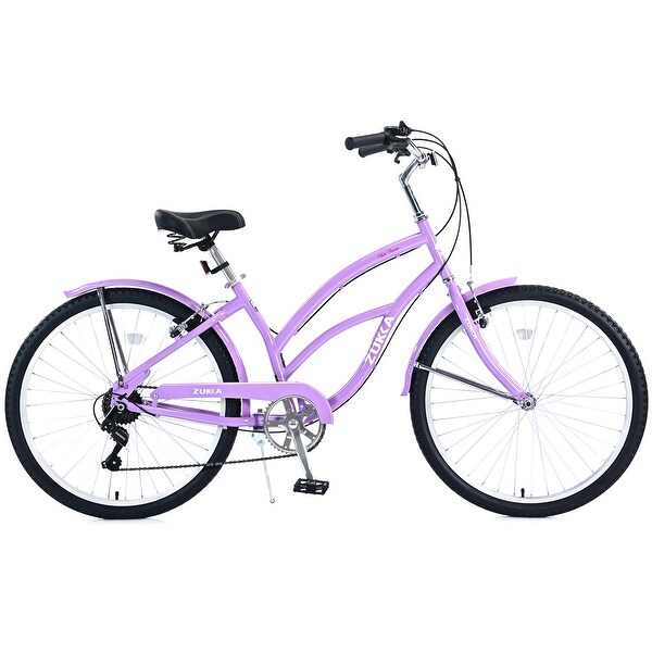 Shimano 7-Speed 26-inch Beach Cruiser Bike for Women, Steel Frame