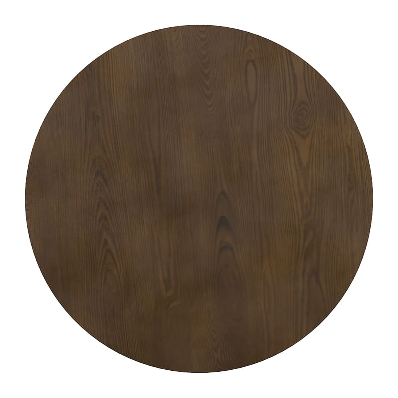Harstad Wood Finish Fixed Top Round Dining Table by iNSPIRE Q Modern