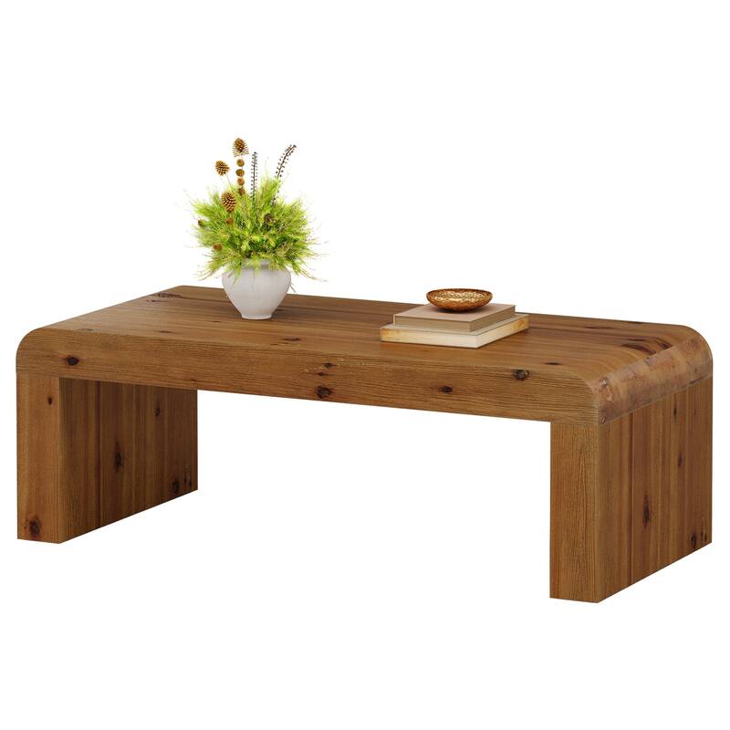 Mid-Century Modern Solid Wood Coffee Table, Center Tea Table, Living Room Accent Table