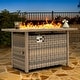 preview thumbnail 1 of 10, 43 Inch Outdoor Propane Gas Fire Pit Table 50,000 BTU for Outside Patio