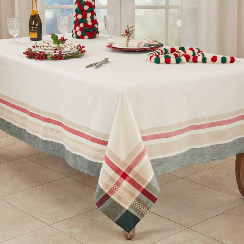 Merry Pines Dobby Tablecloth