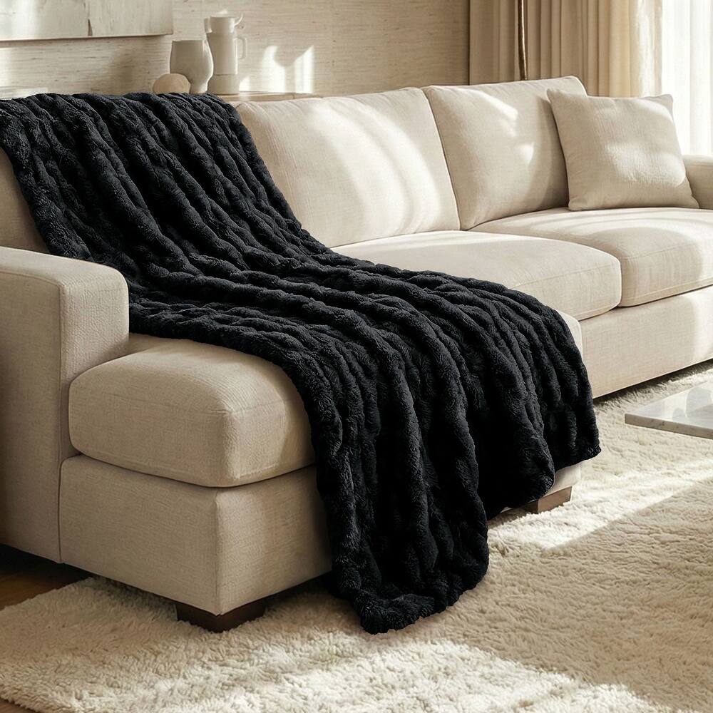 Soft Plush Faux Fur Fuzzy Throw
