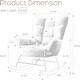preview thumbnail 24 of 33, HOMYKA Teddy Rocking Chair Nursery Glider Modern Accent Armchair with High Backrest