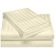 preview thumbnail 12 of 21, 1200 Thread Count Cotton Deep Pocket Luxury Hotel Stripe Sheet Set Ivory - Full