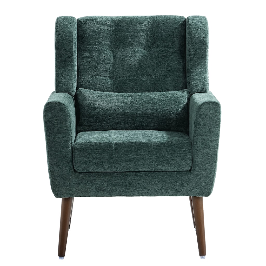 Linen Fabric Lounge Wingback Chairs Modern Accent Chair