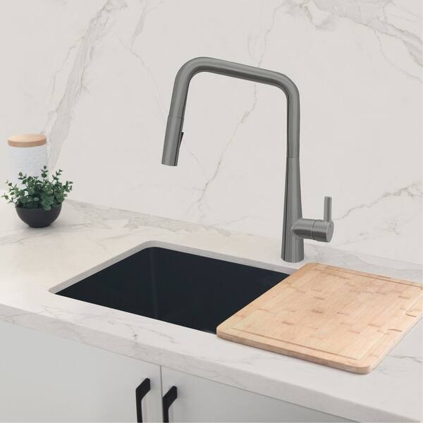 Modern Single Handle Pull Down Sprayer Kitchen Faucet in ...
