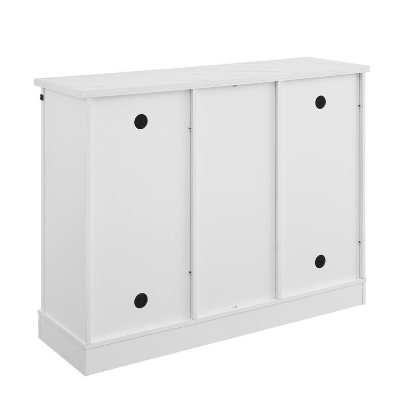 Rustic 47-inch Bar Cabinet with Sliding Barn Door