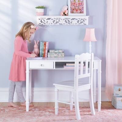 Guidecraft Kid's Dahlia Desk and Hutch with Chair