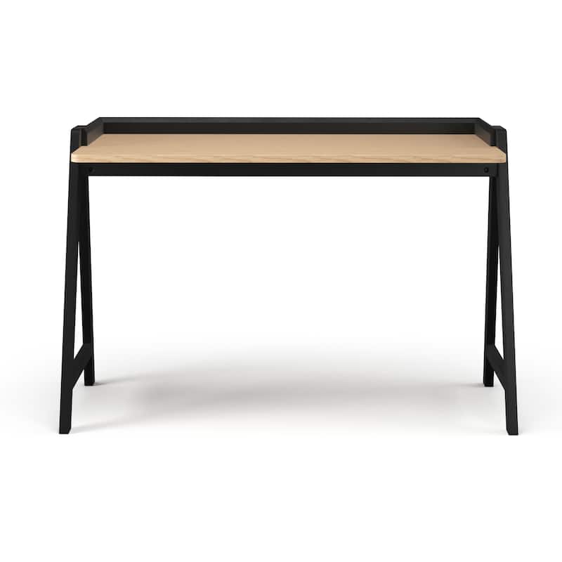 Fresno Desk - Natural Top / Black Legs