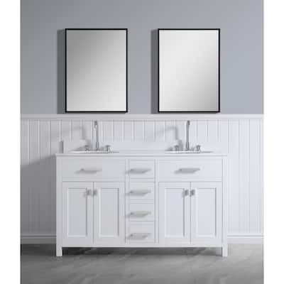 London 60" Double Sink Vanity Base Only