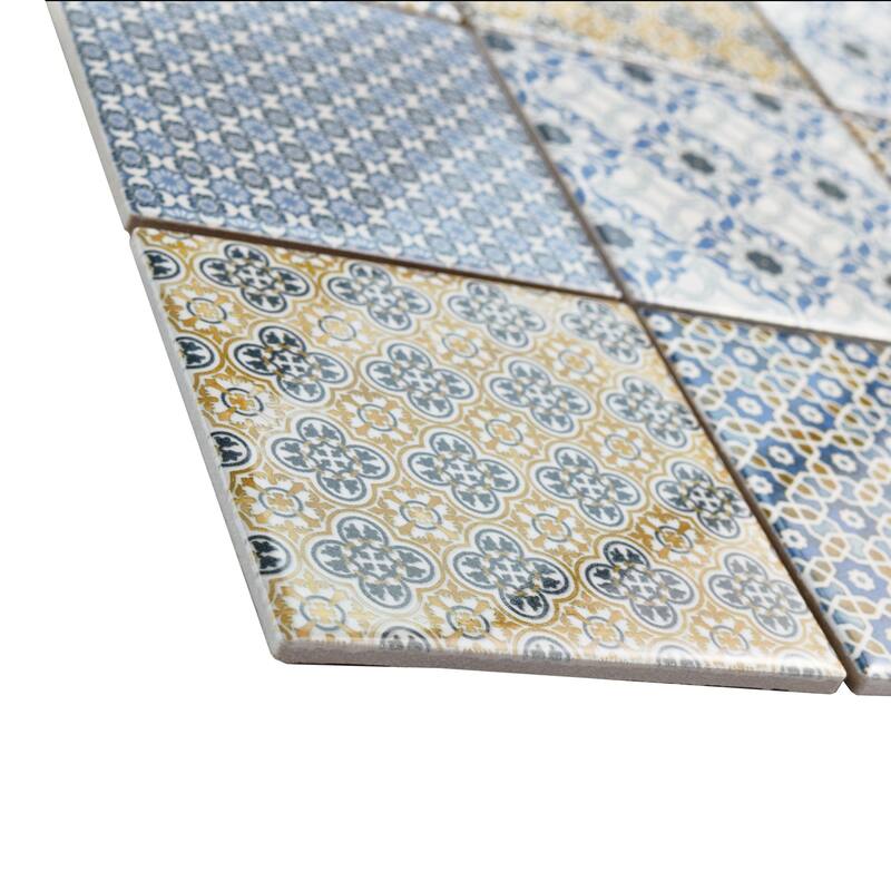 Merola Tile Classico 4" Square Mix 11-5/8" x 11-5/8" Porcelain Mosaic Floor and Wall Tile