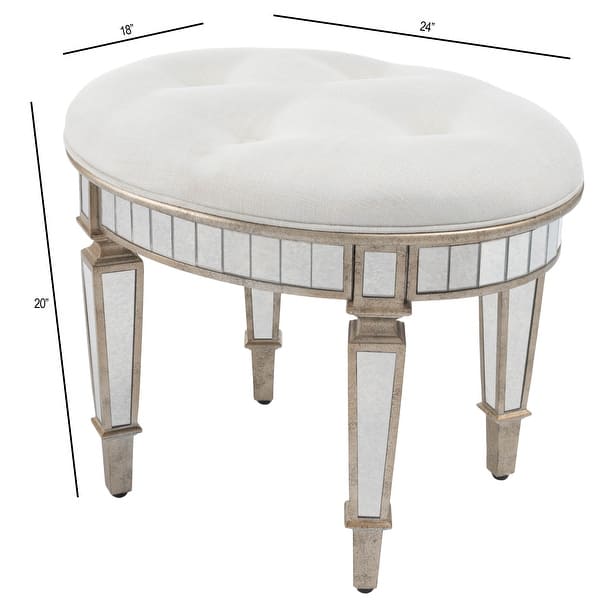 Garbo Mirrored Vanity Stool