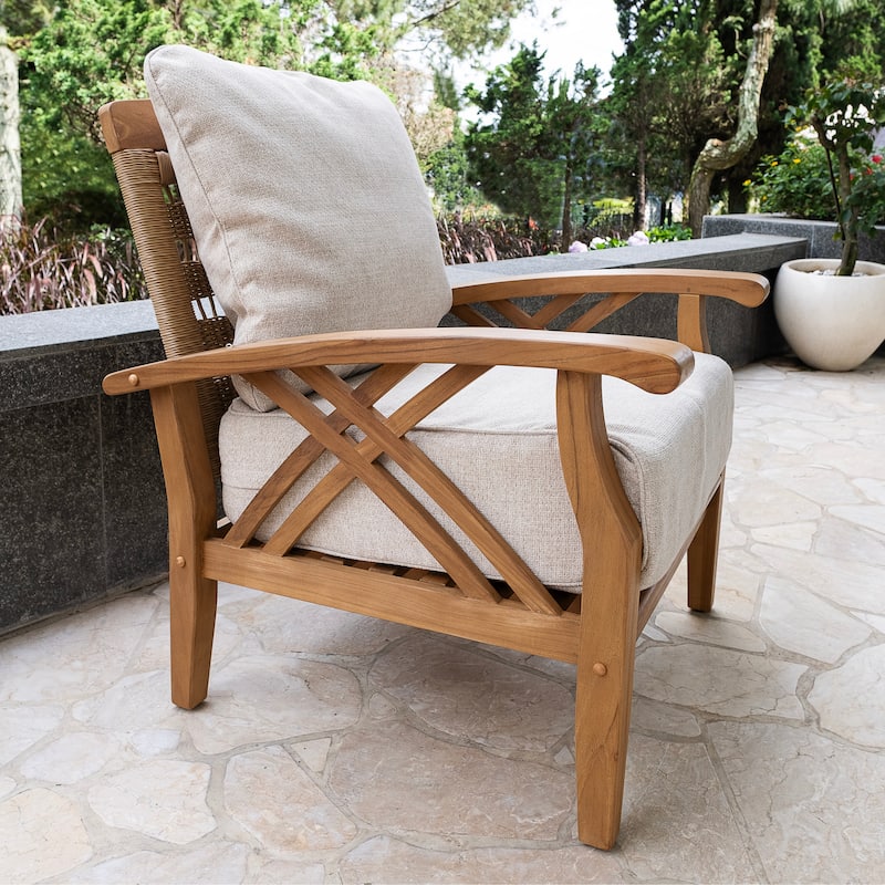 Cambridge Casual Carmel Teak Patio Conversation Set of 4