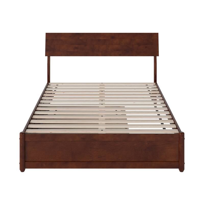 Norla Wood Platform Bed with Trundle