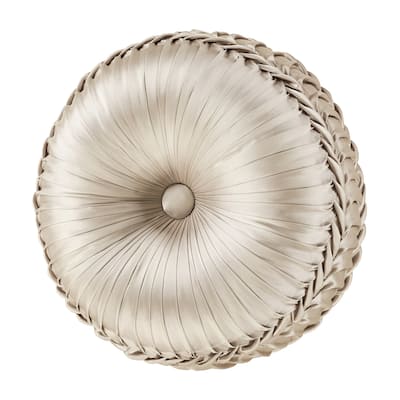 J. Queen New York Pecora Tufted Round Decorative Throw Pillow