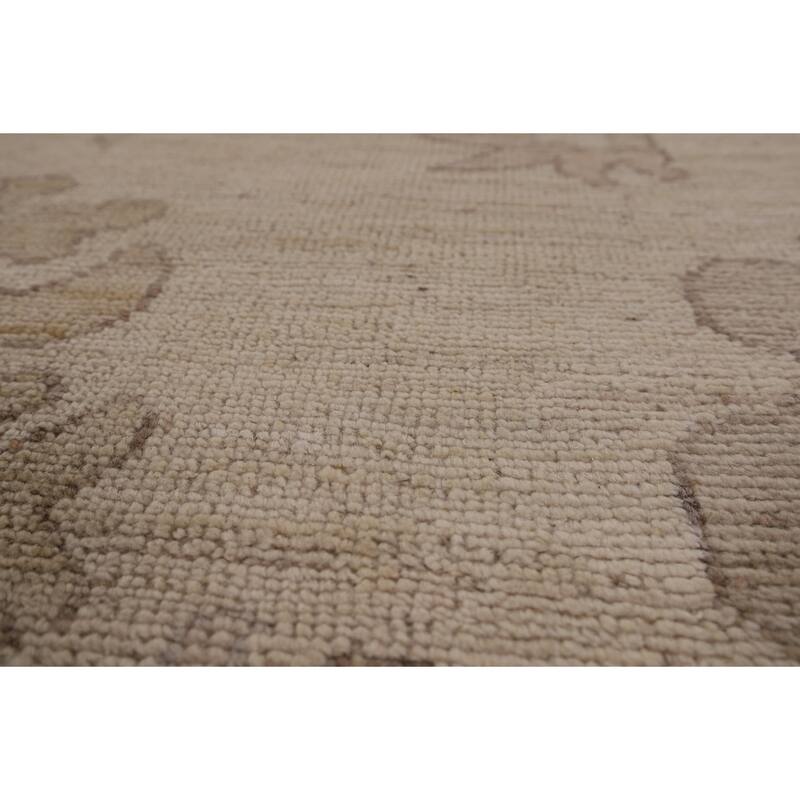 Vegetable Dye Oushak Turkish Rug Handmade Transitional Wool Carpet - 9'0" x 12'7"