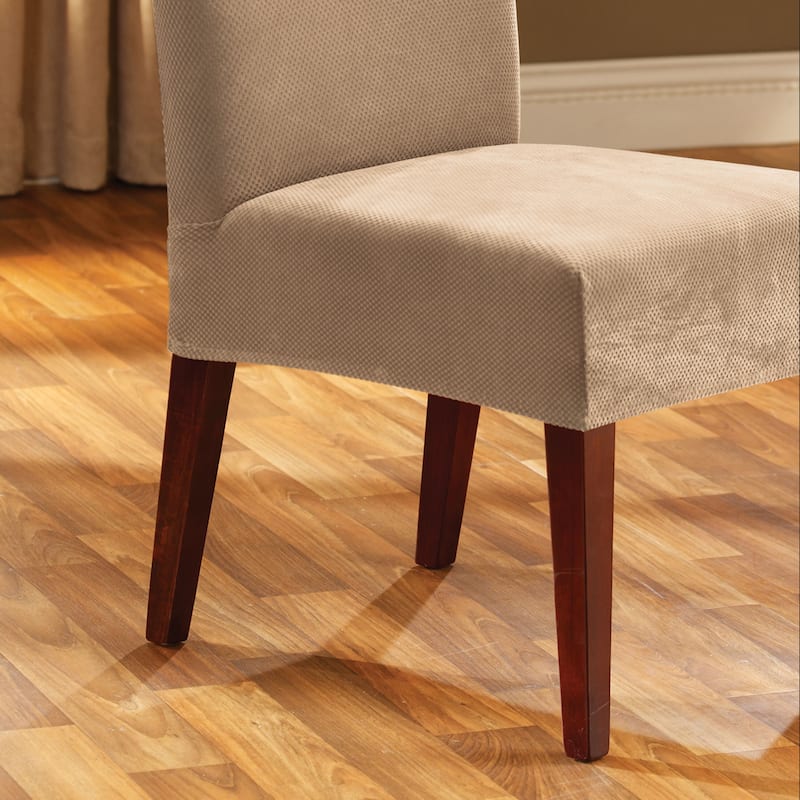 SureFit Stretch Pique Short Dining Chair Slipcover