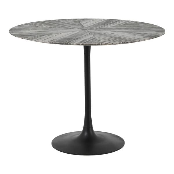 slide 9 of 8, Aurelle Home Nimba Marble Dining Table Grey - 39 x 39 x 30